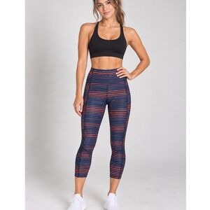 Lululemon Pace Rival Crop 22 Twisted Dune Alarming Black Running Leggings Size 4